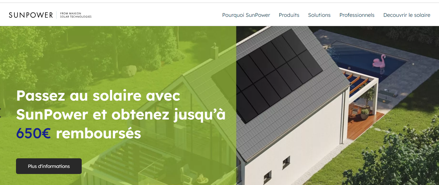 SunPower grossiste en panneaux solaires 
