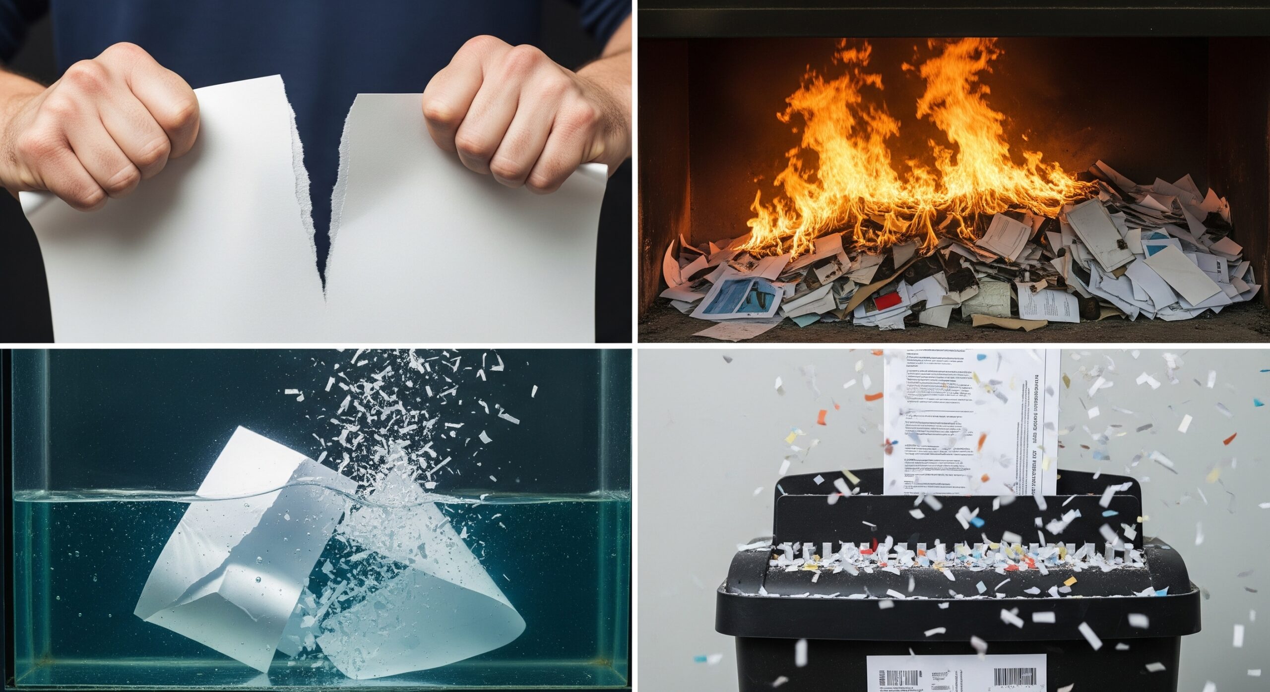 uelles sont les meilleures méthodes pour détruire des papiers sans broyeur