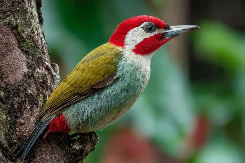 présence d’un pivert dans le jardin