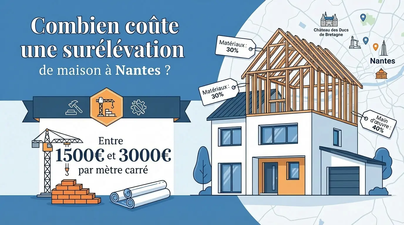 Combien coûte une surélévation de maison à Nantes