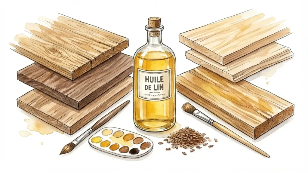 Huile de lin sur bois entretien