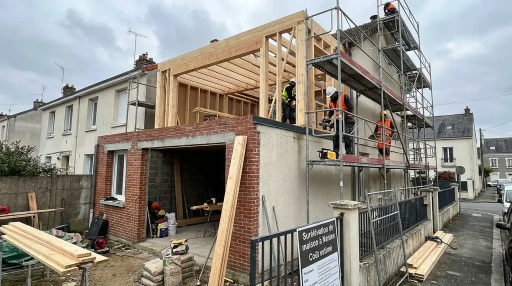 prix moyen d'une surélévation à Nantes