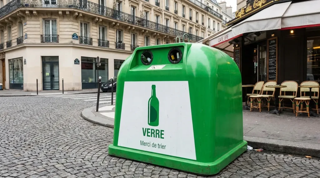 verre après la collecte