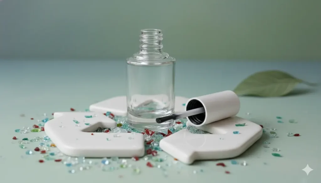 flacon de vernis recyclage