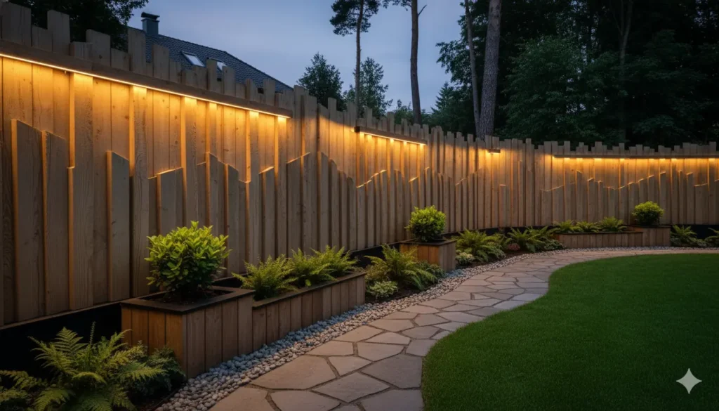 palissade bois à hauteur variable