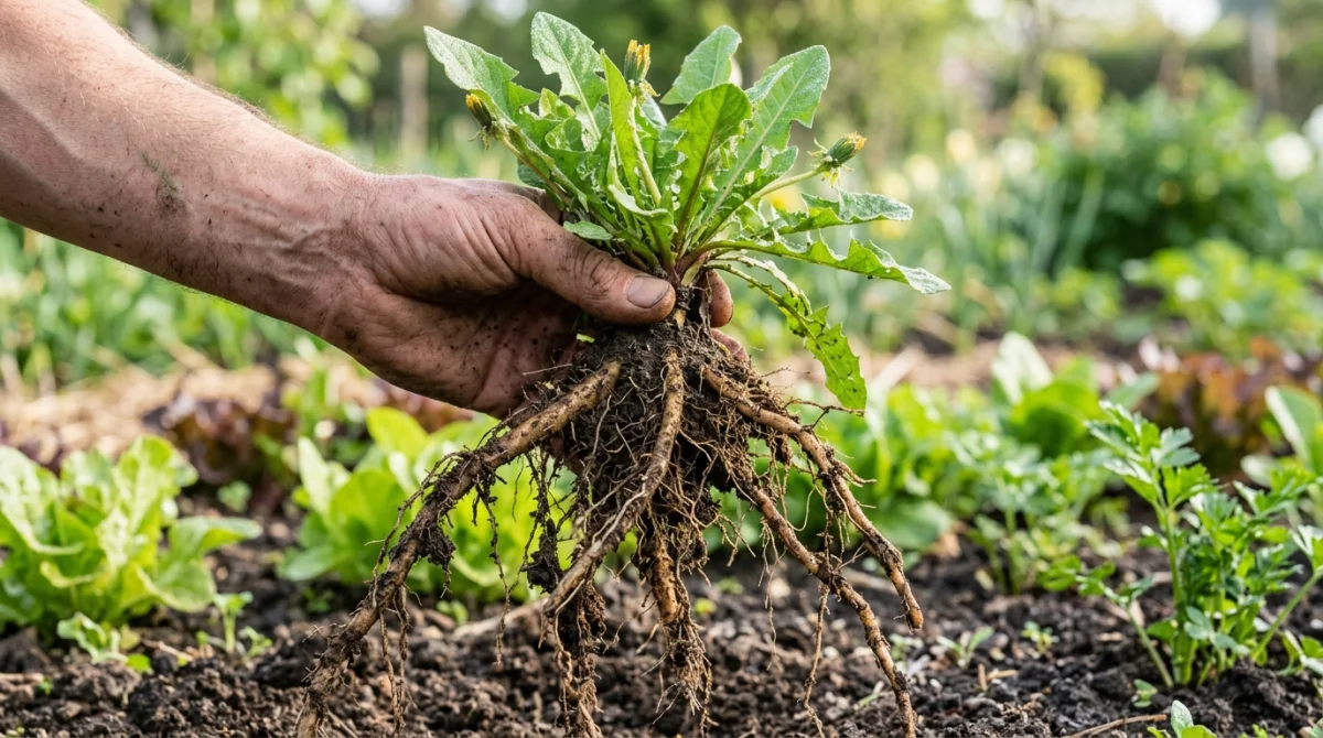 désherbant naturel qui tue les racines