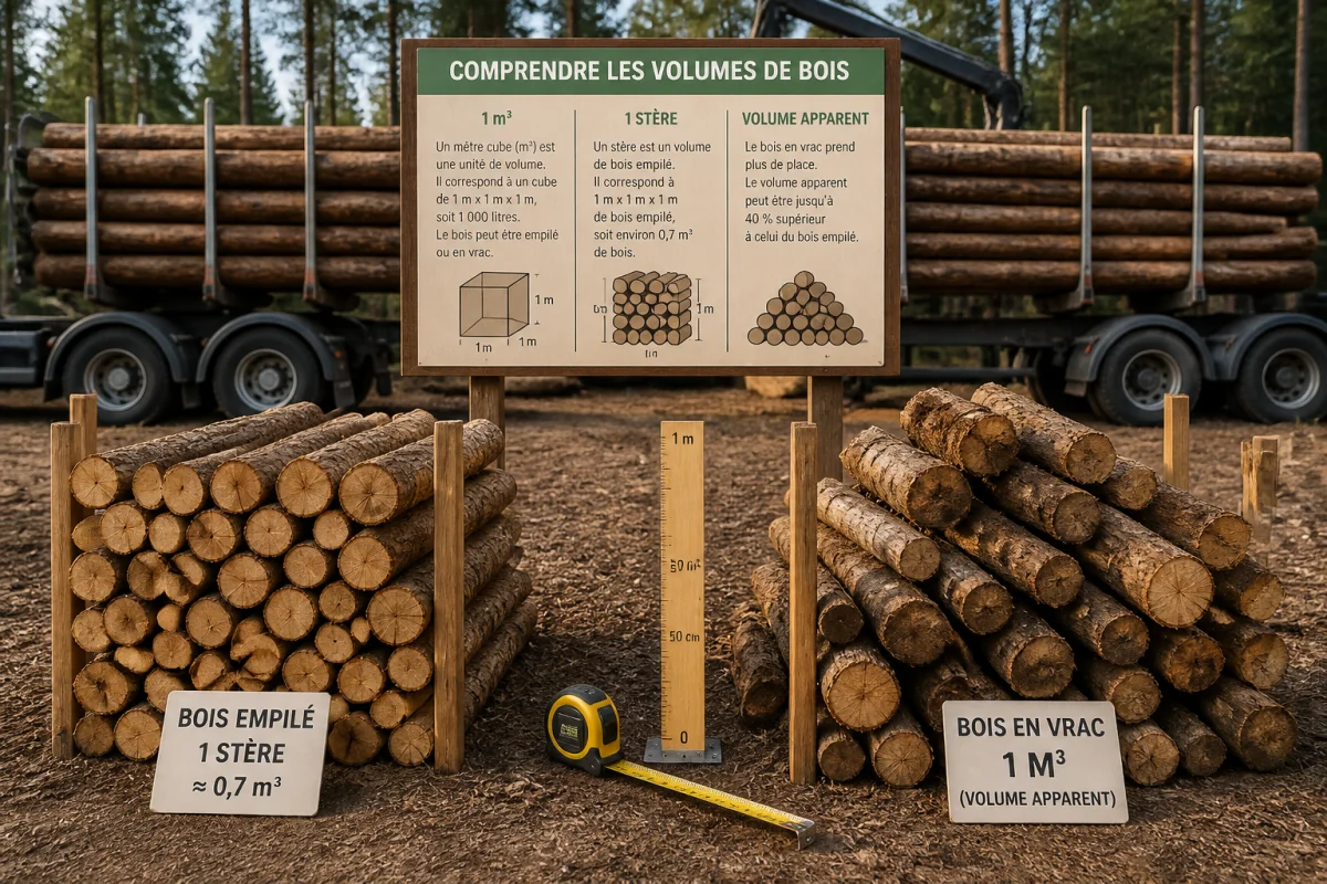 Prix d’un semi remorque de bois de chauffage en 2 m