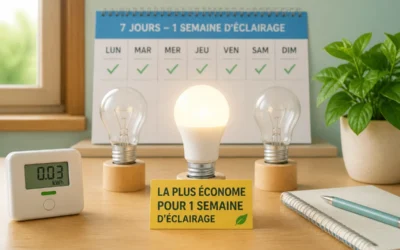 Prix d’une lumière allumée pendant une semaine